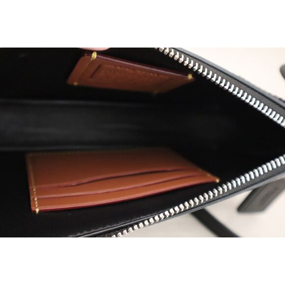 COACH CM547 Women's Black Leather Sequined Penn Shoulder Bag/Clutch - Picture 4 of 16